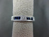 2.23CT DIAMOND & AAA SAPPHIRE 18KT WHITE GOLD FILIGREE ETERNITY ANNIVERSARY RING