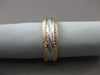 ESTATE 14K WHITE & YELLOW GOLD 3D DIAMOND CUT WEDDING ANNIVERSARY RING 5mm 23566