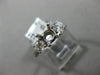 ESTATE .55CT DIAMOND 14K WHITE GOLD THREE STONE SEMI MOUNT ENGAGEMENT RING 20013