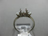 ESTATE .55CT DIAMOND 14K WHITE GOLD THREE STONE SEMI MOUNT ENGAGEMENT RING 20013