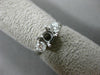ESTATE .55CT DIAMOND 14K WHITE GOLD THREE STONE SEMI MOUNT ENGAGEMENT RING 20013
