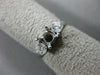 ESTATE .55CT DIAMOND 14K WHITE GOLD THREE STONE SEMI MOUNT ENGAGEMENT RING 20013