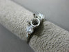 ESTATE .55CT DIAMOND 14K WHITE GOLD THREE STONE SEMI MOUNT ENGAGEMENT RING 20013