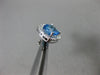 ESTATE 2.28CT DIAMOND & AAA BLUE TOPAZ 14KT WHITE GOLD SQUARE HALO STUD EARRINGS