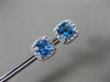 ESTATE 2.28CT DIAMOND & AAA BLUE TOPAZ 14KT WHITE GOLD SQUARE HALO STUD EARRINGS