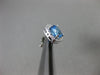 ESTATE 2.28CT DIAMOND & AAA BLUE TOPAZ 14KT WHITE GOLD SQUARE HALO STUD EARRINGS