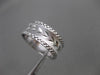 ANTIQUE WIDE 14KT WHITE GOLD SOLID HANDCRAFTED LEAF ETERNITY FUN RING #23113