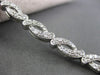 ESTATE 1.50CT DIAMOND 14KT WHITE GOLD 3D ROUND LOVE KNOT INFINITY BRACELET