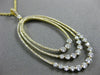 ESTATE LARGE 1.55CT DIAMOND 18K YELLOW GOLD 3D OVAL THREE ROW GRADUATING PENDANT
