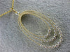 ESTATE LARGE 1.55CT DIAMOND 18K YELLOW GOLD 3D OVAL THREE ROW GRADUATING PENDANT