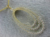 ESTATE LARGE 1.55CT DIAMOND 18K YELLOW GOLD 3D OVAL THREE ROW GRADUATING PENDANT