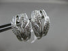 ESTATE 1.50CT ROUND & BAGUETTE DIAMOND 14KT WHITE GOLD 3D LEAF CLIP ON EARRINGS