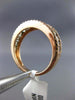 1.20CT WHITE & CHOCOLATE FANCY DIAMOND 14K ROSE GOLD 3D WEDDING ANNIVERSARY RING