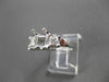 ESTATE .49CT DIAMOND 14KT WHITE GOLD 3 STONE SEMI MOUNT ENGAGEMENT RING #19619