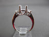 ESTATE .49CT DIAMOND 14KT WHITE GOLD 3 STONE SEMI MOUNT ENGAGEMENT RING #19619