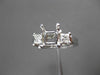 ESTATE .49CT DIAMOND 14KT WHITE GOLD 3 STONE SEMI MOUNT ENGAGEMENT RING #19619