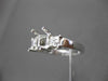 ESTATE .49CT DIAMOND 14KT WHITE GOLD 3 STONE SEMI MOUNT ENGAGEMENT RING #19619