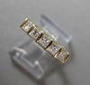 ESTATE .60CT DIAMOND 14K Y GOLD 5 STONE PRINCESS CUT ANNIVERSARY RING 3mm #11301