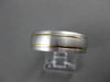 ESTATE WIDE 14K WHITE & YELLOW GOLD CLASSIC COMFORT FIT WEDDING BAND RING #23114
