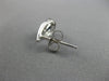 ESTATE .33CT DIAMOND & AAA SAPPHIRE 14KT WHITE GOLD TEAR DROP PEAR STUD EARRINGS