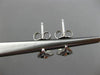 ESTATE .33CT DIAMOND & AAA SAPPHIRE 14KT WHITE GOLD TEAR DROP PEAR STUD EARRINGS