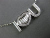 ESTATE .52CT ROUND & BAGUETTE DIAMOND 18KT WHITE GOLD I LOVE YOU HEART NECKLACE