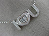 ESTATE .52CT ROUND & BAGUETTE DIAMOND 18KT WHITE GOLD I LOVE YOU HEART NECKLACE
