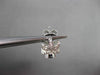 ESTATE 1.99CT DIAMOND & AAA SAPPHIRE 14KT WHITE GOLD DROP LEAF EARRINGS #26424