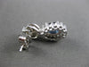 ESTATE 1.99CT DIAMOND & AAA SAPPHIRE 14KT WHITE GOLD DROP LEAF EARRINGS #26424
