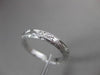 ANTIQUE 14K WHITE GOLD HANDCRAFTED FILIGREE ETERNITY WEDDING BAND RING #18957