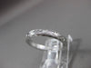 ANTIQUE 14K WHITE GOLD HANDCRAFTED FILIGREE ETERNITY WEDDING BAND RING #18957