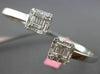 1.13CT ROUND & BAGUETTE DIAMOND 18KT WHITE GOLD 3D DOUBLE SQUARE FLEXIBLE BANGLE