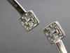 1.13CT ROUND & BAGUETTE DIAMOND 18KT WHITE GOLD 3D DOUBLE SQUARE FLEXIBLE BANGLE