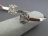 1.13CT ROUND & BAGUETTE DIAMOND 18KT WHITE GOLD 3D DOUBLE SQUARE FLEXIBLE BANGLE