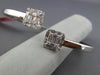 1.13CT ROUND & BAGUETTE DIAMOND 18KT WHITE GOLD 3D DOUBLE SQUARE FLEXIBLE BANGLE