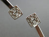 1.13CT ROUND & BAGUETTE DIAMOND 18KT WHITE GOLD 3D DOUBLE SQUARE FLEXIBLE BANGLE