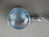 ESTATE 18.63CT DIAMOND & EXTRA FACET BLUE TOPAZ 14KT WHITE GOLD FLOATING PENDANT