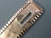 ESTATE .25CT ROUND DIAMOND 14KT ROSE GOLD 3D RECTANGULAR HAMMERED PLATE NECKLACE