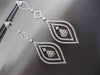 ESTATE 2.22CT DIAMOND 18KT WHITE GOLD FLOATING HALO CLUSTER HANGING EARRINGS
