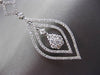 ESTATE 2.22CT DIAMOND 18KT WHITE GOLD FLOATING HALO CLUSTER HANGING EARRINGS