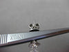 ESTATE 2.22CT DIAMOND 18KT WHITE GOLD FLOATING HALO CLUSTER HANGING EARRINGS