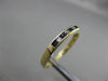ESTATE .22CT DIAMOND & AAA SAPPHIRE 14KT YELLOW GOLD 3D WEDDING ANNIVERSARY RING