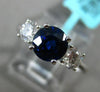 1.81CT DIAMOND & AAA SAPPHIRE 18K WHITE GOLD PAST PRESENT FUTURE ENGAGEMENT RING