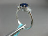 1.81CT DIAMOND & AAA SAPPHIRE 18K WHITE GOLD PAST PRESENT FUTURE ENGAGEMENT RING