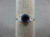 1.81CT DIAMOND & AAA SAPPHIRE 18K WHITE GOLD PAST PRESENT FUTURE ENGAGEMENT RING