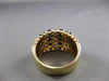 ESTATE LARGE 2.0CT DIAMOND & AAA SAPPHIRE 14KT YELLOW GOLD MULTI ROW RING #20229