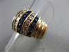 ESTATE LARGE 2.0CT DIAMOND & AAA SAPPHIRE 14KT YELLOW GOLD MULTI ROW RING #20229