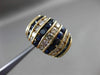 ESTATE LARGE 2.0CT DIAMOND & AAA SAPPHIRE 14KT YELLOW GOLD MULTI ROW RING #20229