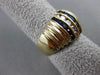 ESTATE LARGE 2.0CT DIAMOND & AAA SAPPHIRE 14KT YELLOW GOLD MULTI ROW RING #20229
