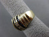 ESTATE LARGE 2.0CT DIAMOND & AAA SAPPHIRE 14KT YELLOW GOLD MULTI ROW RING #20229